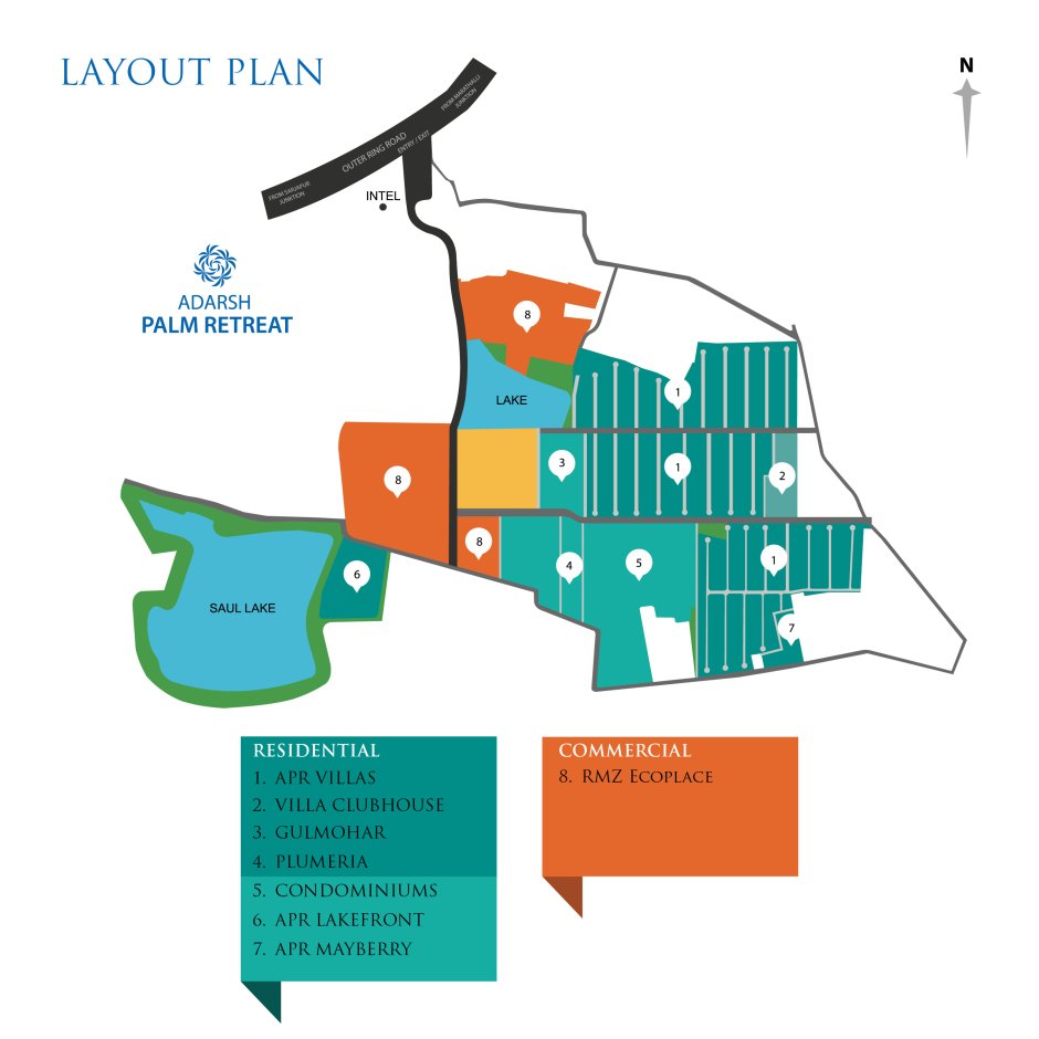 adarsh palm retreat flats layout plan